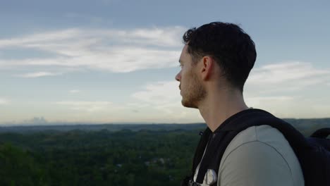 Brave-and-adventurous-backpacker-man-walking-in-Philippines-jungle