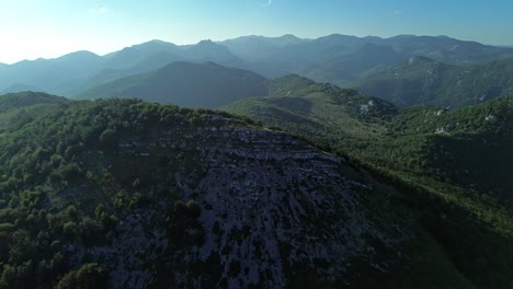 Drone-footage:-flying-and-revealing-huge-mountains-in-Croatia-Velebit-national-park