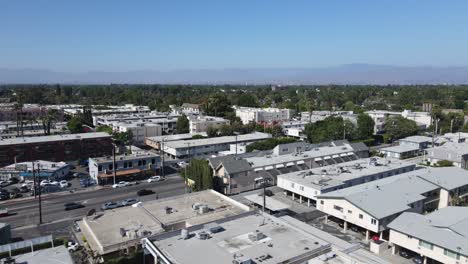 Vista-Aérea-De-Drones,-Sherman-Oaks,-Los-Ángeles,-California,-EE.UU.