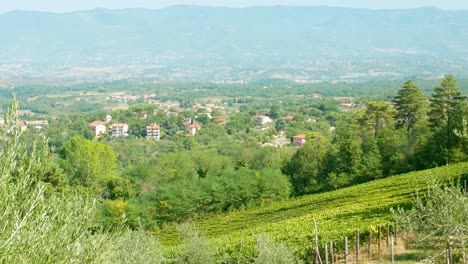 Pan-left-overlooking-Chianti-Region,-Tuscany