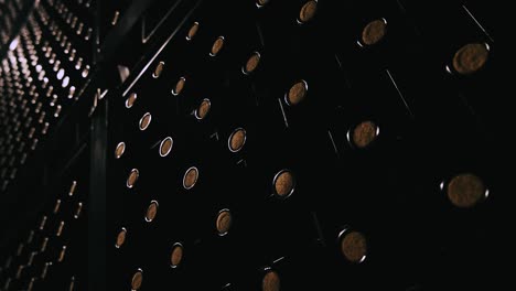 Endless-rows-of-aged-wine-bottles-in-atmospheric-cellar