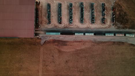 Industrial-Symphony:-Aerial-of-Coiled-Metal-Storage-by-Railroad