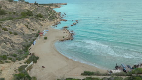 Die-Luftaufnahmen-Zeigen-Verschiedene-Ansichten-Von-Protaras-Und-Konnos-Beach-In-Ayia-Napa,-Zypern