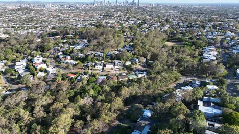 Toma-De-Drones-De-La-Ciudad-De-Brisbane,-Grange-Y-Lutwyche