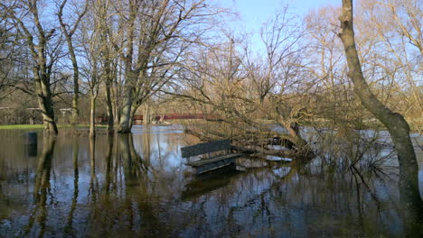 Drone-shot-of-flooded-bench