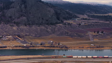 Iron-Rails-Beside-Water-Trails:-The-Thompson-River-Scene