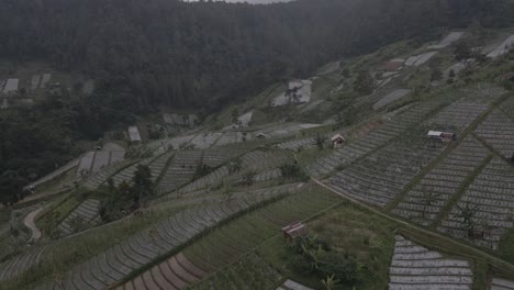 aerial-view,-mountains-with-mountain-slopes-containing-vegetable-fields