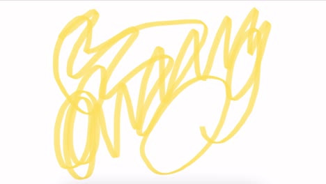yellow-and-white-scribble-hand-drawing-lines