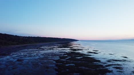 Drone-view-above-the-Saint-Lawrence-River-in-Gaspésie-along-the-coast