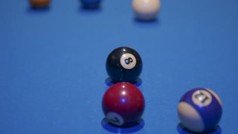 Cue-ball-opens-snooker-game-and-bounces-on-the-table-after-hitting-the-triangle-of-balls