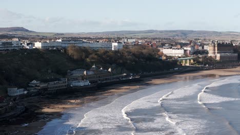 Aerial-footage-of-Scarborough-Spa-in-North-Yorkshire
