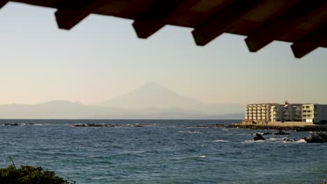 Beautiful-view-out-on-ocean-and-Mt