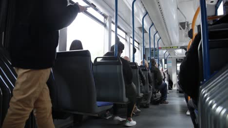 Passengers-traveling-in-Amsterdam-tram