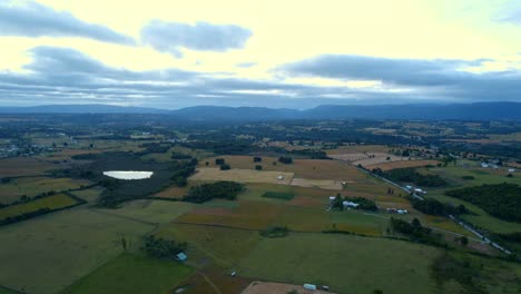 Aerial-view-of-a-rural-environment-of-Chiloé's-Big-Island,-Chile