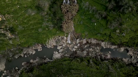 Varosa-River's-Tributary-Near-Valdigem,-Lamego,-Portugal---aerial-overhead