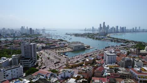 Aerial-View-of-Cartagena,-Colombia