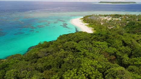 Drone-flying-over-island-mountain-in-Fiji