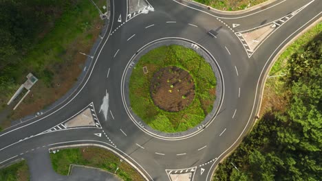 Drone-shot-of-a-circle-road
