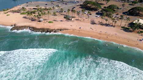 Haleiwa-Beach-Park:-Playa-De-Arena-Y-Parque-En-La-Costa-Norte-De-Oahu-En-Hawaii