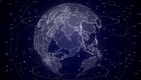 digital-globe-rotating,-zooming-in-on-Sri-Lanka-country