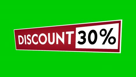 Discount-30%-text-percent-animation-motion-graphics-on-red-rectangle