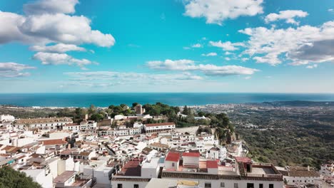 Hyperlapse-moving-left-to-right-at-Mijas-Pueblo,-Andalusia,-Spain