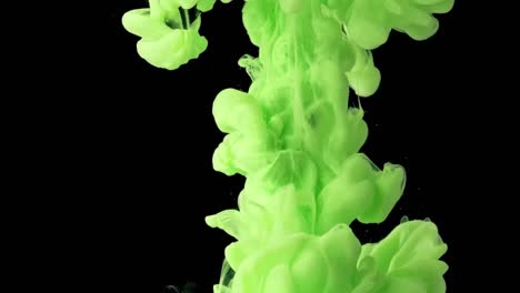 Abstract-mixing-of-radium-green-ink-in-water