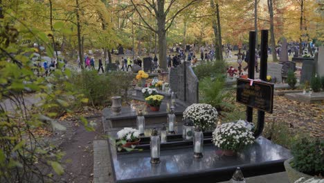 Una-Vista-Del-Cementerio-De-Słupsk-En-Gdańsk,-Polonia
