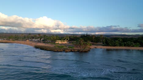 Scenic-Coastline-Of-Oahu-Island-In-Hawaii---Aerial-Drone-Shot