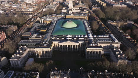 Einleitende-Luftaufnahme-Des-British-Museum-Im-Zentrum-Von-London