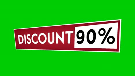 Discount-90%-text-percent-animation-motion-graphics-on-red-rectangle