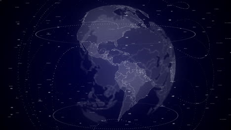digital-globe-rotating,-zooming-in-on-Panama-country