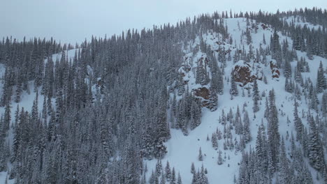 Winterpark-Colorado-Berthoud-Jones-Pass-Verschneiter-Schneesturm-Luftdrohne-Tiefschnee-Ski-Snowboarder-Hinterland-Paradies-Kalter-Rauch-Rocky-Mountains-Nationalwald-Hohe-Erhebung-Landschaft-Kreis-Rechts