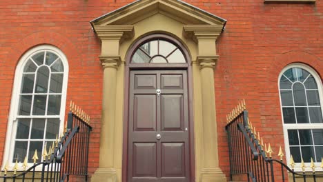 Tilt-shot-of-architecture-of-the-Consulate-General-of-the-Republic-of-Turkiye-in-the-city-of-Manchester,-England