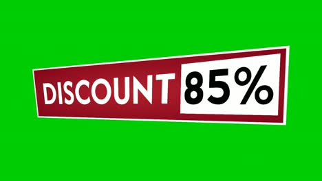 Discount-85%-text-percent-animation-motion-graphics-on-red-rectangle