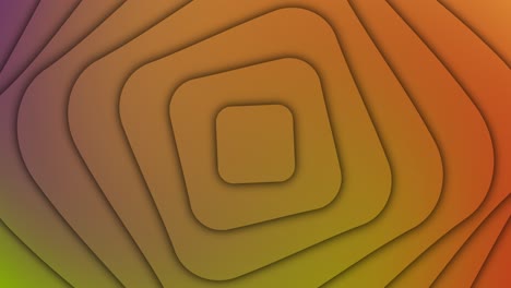 Wirbelnde-Spirale,-Mehrschichtige-Vektorform,-2D-Animation,-Die-Sich-Dreht,-Mit-Abstraktem-Muster-Im-Hintergrund,-Farbverlauf,-Farbe-Orange-Grün