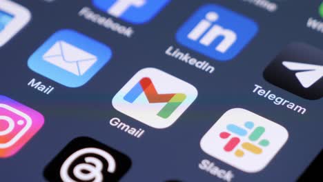 Mail,-Gmail,-Linkedin,-Telegram-Apps-on-Smartphone