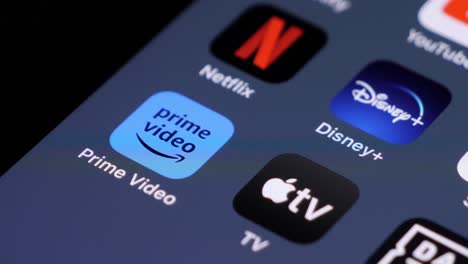 Prime-Video-App-Auf-Dem-Smartphone,-Nahaufnahme