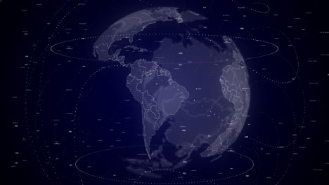 digital-globe-rotating,-zooming-in-on-Brazil-country