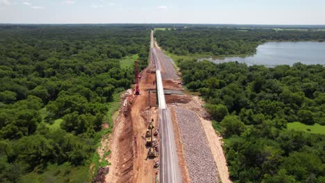 Aerial-footage-of-construction-being-done-outside-the-city-of-Lebanon-Oklahoma