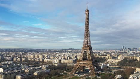 Panoramablick-Auf-Den-Eiffelturm-Und-Paris,-Frankreich