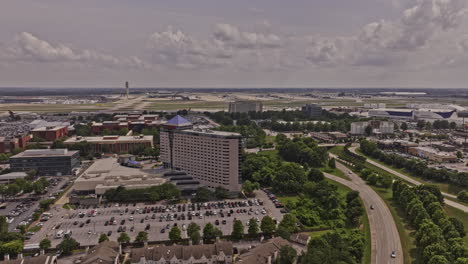 Atlanta-Georgia-Aerial-v945-drone-flyover-Hapeville-and-College-Park-capturing-Delta-World-HQ-and-North-Cargo-at-ATL-Hartsfield-Jackson-Airport-at-daytime---Shot-with-Mavic-3-Pro-Cine---May-2023