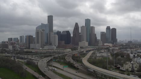 Toma-De-Drones-Del-Centro-De-Houston,-Texas