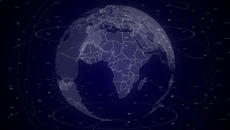 digital-globe-rotating,-zooming-in-on-Republic-of-the-Congo-country