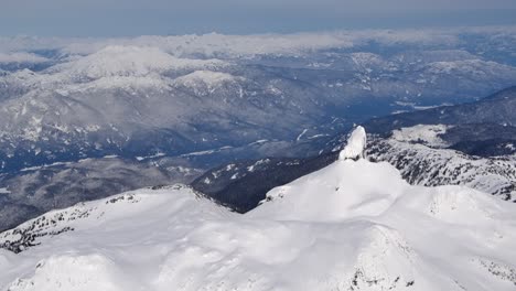 Beautiful-Scenic-Mountain-Panorama-on-a-Sunny-Winter-Day-AERIAL