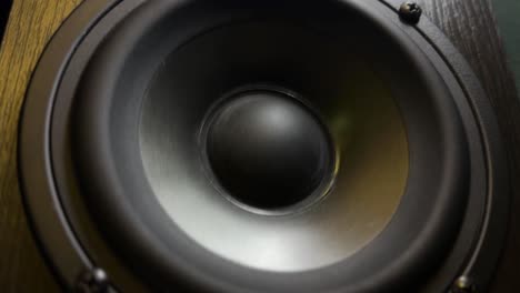 Closeup-at-moving-sub-woofer
