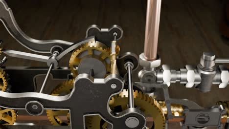 3D-Animation,-Die-Die-Zahnräder-Und-Die-Funktionsweise-Eines-Alten-Mechanischen-Uhrsystems-Zeigt