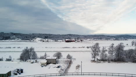 Swedish-Countryside-Covered-With-Snow-During-Winter