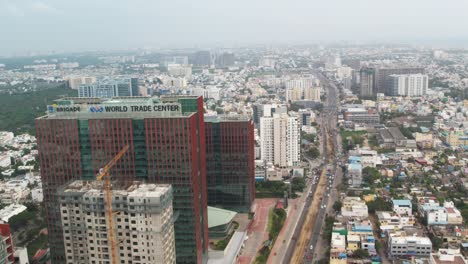 Aerial-shot-of-IT-park-in-Chennai