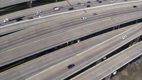 Vogelperspektive-Der-I-10-West-Und-Des-Buffalo-Bayou-In-Houston,-Texas